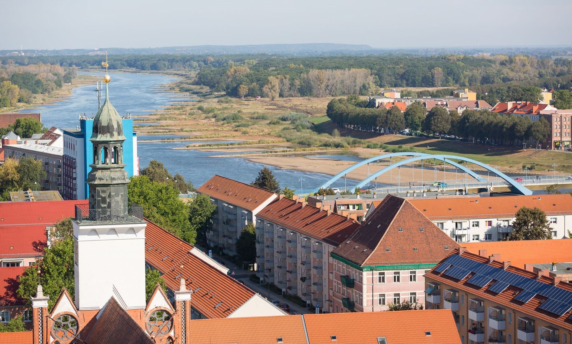Blick vom Rathaus der Stadt Frankfurt (Oder), Foto: Florian Läufer, Lizenz: Seenland Oder-Spree